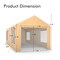 10 x 20 Feet Heavy-Duty Steel Portable Carport Car Canopy Shelter